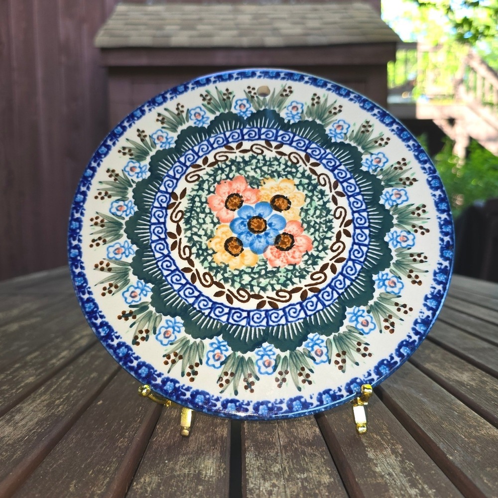Polish Pottery Boleslawiec Unikat 7.75" Plate Hand Made in Poland‎ D. Knapik